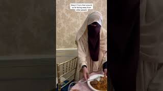 When Muslim women eat in a face veil at weddings! #shorts