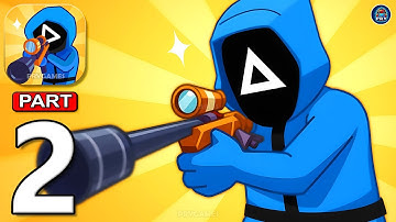 Squid Sniper - Gameplay Walkthrough Part 2 - K Sniper Challenge Wanted Sniper (Android, iOS)