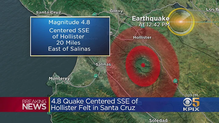 Magnitude 4.8 Earthquake Strikes South Of Hollister