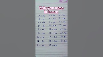 Write your name in korean 🇰🇷#craft #art #shorts #creative #fun #love #music