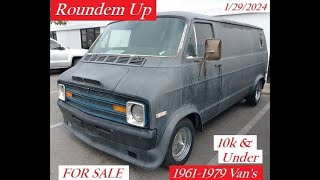 FOR SALE 40 different 1961 1979 Van's 10k & Under