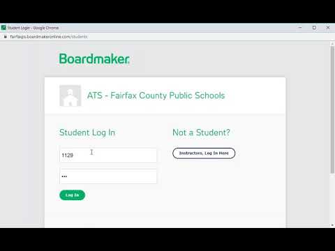 How to log in to the Boardmaker Online Student Center- FCPS