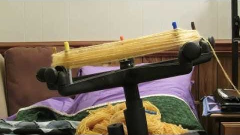 using a diy yarn swift