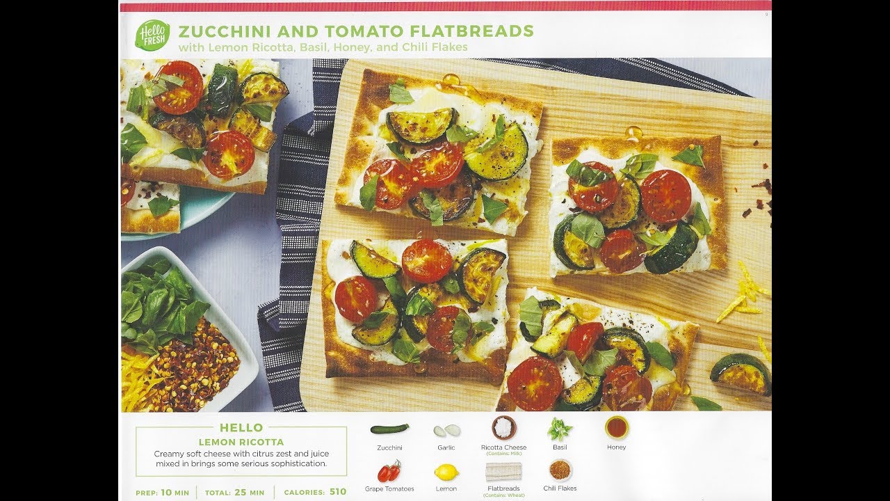 Hellofresh Zucchini &Tomato Flatbreads! YouTube
