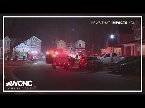 Two firefighters rescued after being trapped inside burning home - YouTube