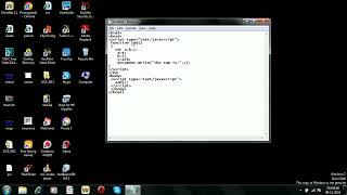 simple html program with embedded javascript