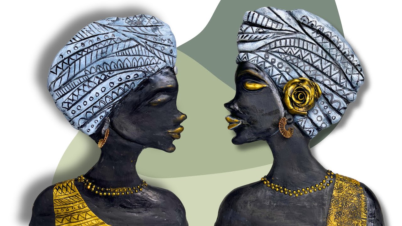 Transform Cardboard into ✨ African Woman Decor 🖼️ | Easy DIY 🌟