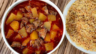 القرع بحامض (يقطين) مع البرغل بشعيرية | Pumpkin Stew and Lamb Meat with Bulgur Recipe