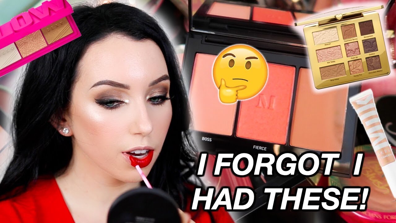 SHOPPING MY MAKEUP COLLECTION! Re-using Products I Forgot I Had!