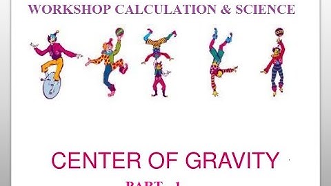 WCS - CENTER OF GRAVITY - Part 1 (for all SECOND year ENGINEERING Trades )