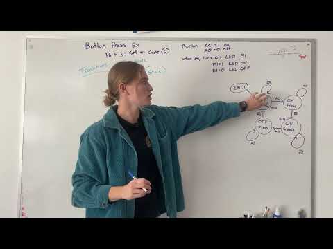 Button State Machine into C Code