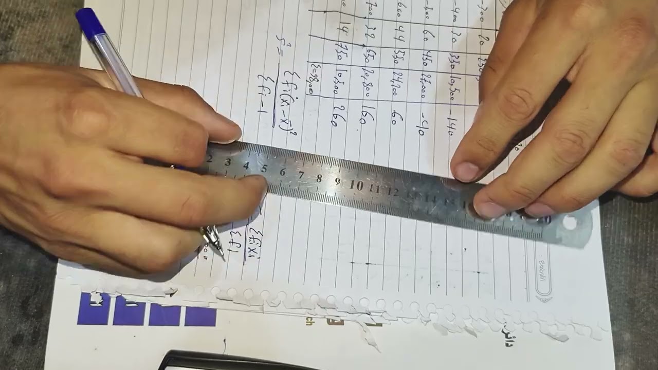 شرح مادة الاحصاء الفصل الخامس التباين للبيانات المبوبه المحاضره رقم 6