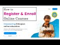 How to Register &amp; Take Online Courses | Wollo University Online Courses Guide