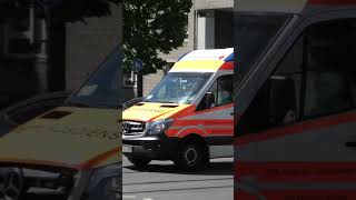 Zusehen ist ein NEF und ein RTW des DRK Starkenburg gGmbH #einsatz #rettungsdienst #emergency