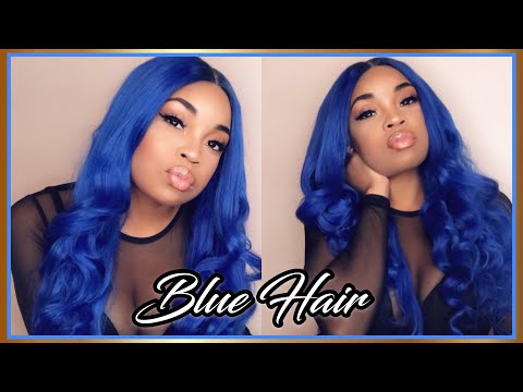 How to Dye A Synthetic Wig (BLUE) Water Color Method