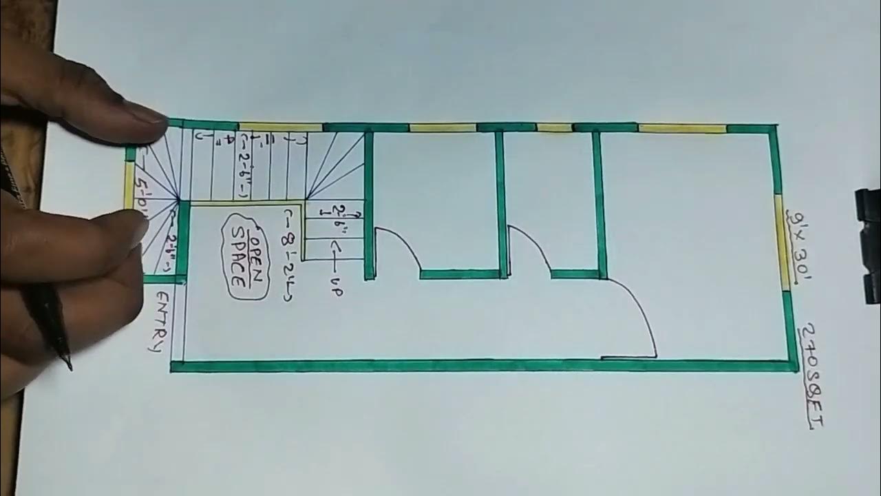 9x30-house-plan-ll-1-bhk-ghar-ka-naksha-ll-270-sqft-house-design-youtube
