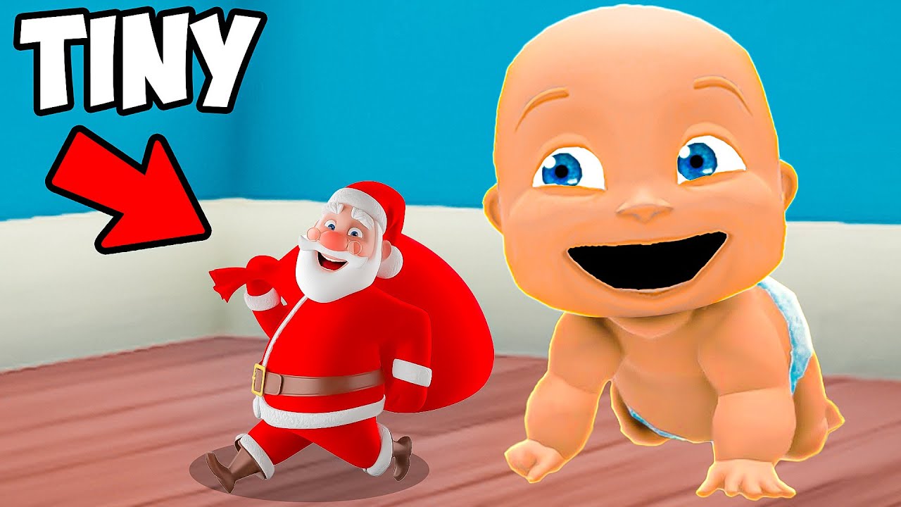 Baby Shrinks SANTA!