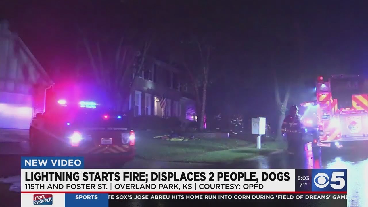 Lightning strikes likely cause of 2 house fires in Overland Park - YouTube