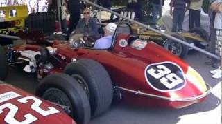 Starting a old Indy car at Goodwood 2011, noisy!