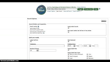 Keyword search- Ebsco