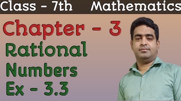 Class - VIIth, Chapter - 3 (Rational Numbers), Ex - 3.3