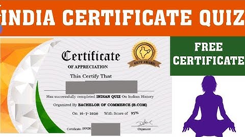 NATIONAL LEVEL ONLINE QUIZ COMPETITION BASED ON "INDIA" l ONLINE CERTIFICATE QUIZ l #Sciencetech