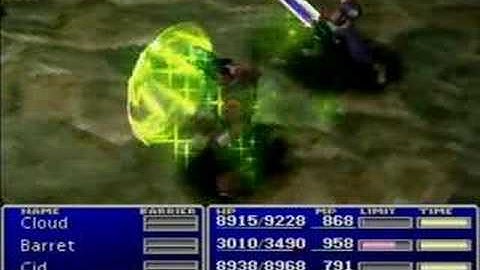Final Fantasy VII - Barret Overflow Glitch Multikill