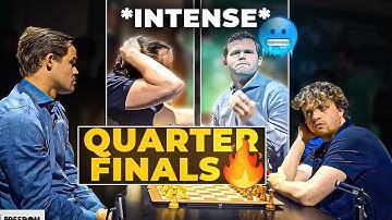 The insane 4-game Quarter-Final Match between Magnus Carlsen and Hans Niemann | World Blitz 2024