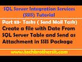 SSIS Tutorial Part 83-Create file with Date From SQL Server Table &amp; Send as Attachment SSIS Package
