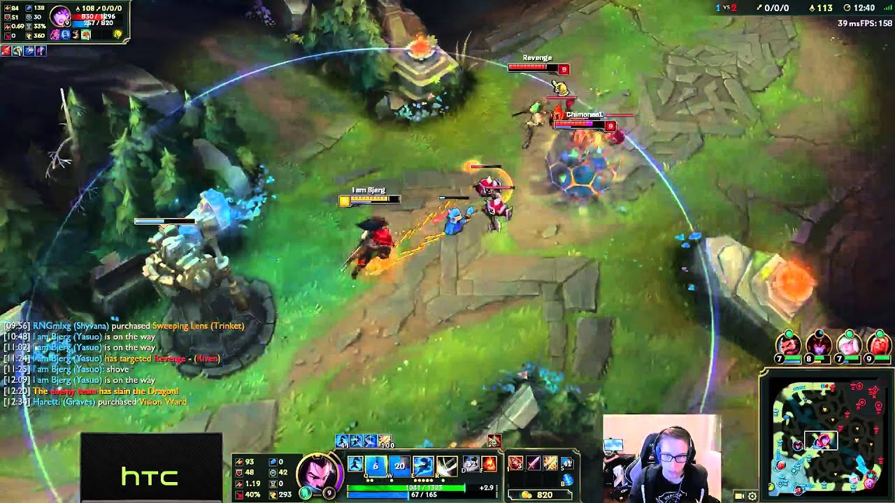 Bjergsen (& IWillDominate) - Yasuo vs Morgana (Chimonaa1) - Mid - Challenger