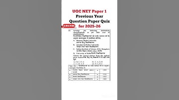 📚 UGC NET 2025-26 Question Paper With Answer । Ugc Net previous year question paper/ PYQ #ugcnet