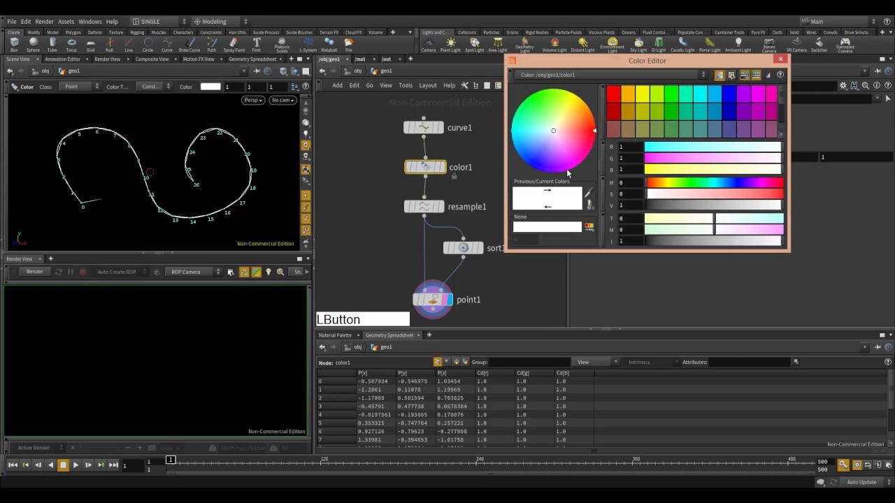 houdini 16 /// normals along curve #V2 - YouTube
