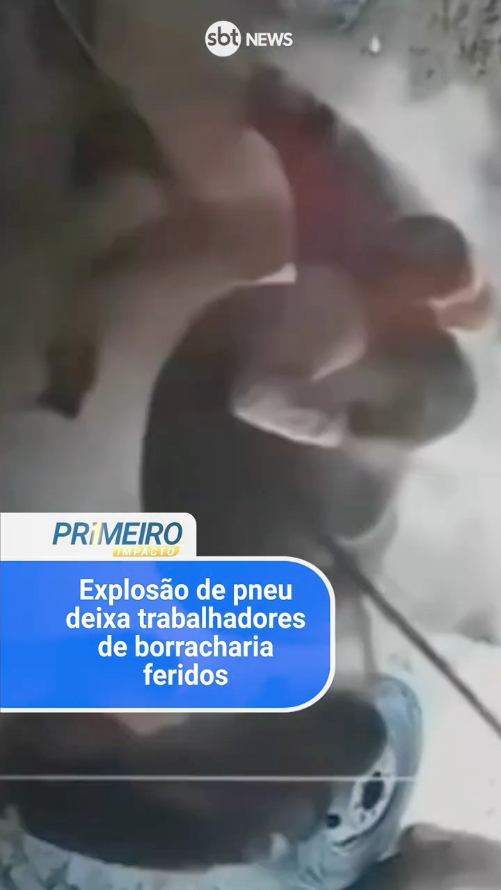 Explosão de pneu deixa trabalhadores de borracharia feridos