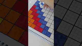 coloring squares artwork🫟 #asmr #art #satisfying #drawing #painting #coloring #shorts #fyp #trending