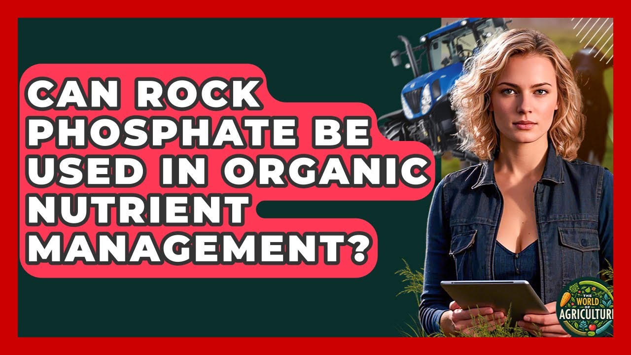 Can Rock Phosphate Be Used In Organic Nutrient Management? - The World of Agriculture