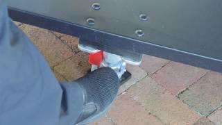 Using a floor lock on a Blaz'n Grill Works Grid Iron pellet cooker