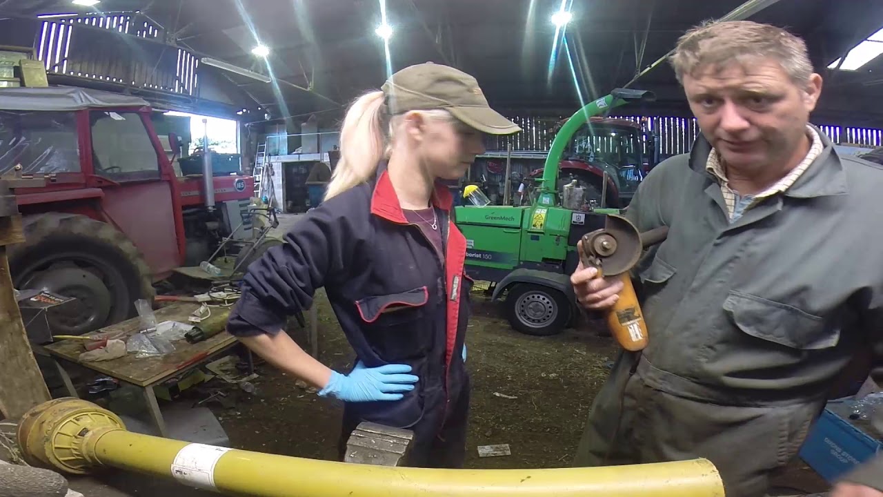 Showing Abbi how to shorten a PTO shaft 17 0819 YouTube