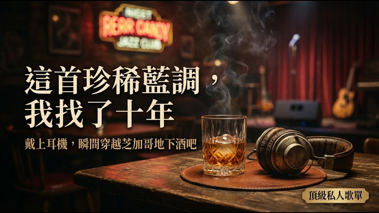 這首絕版微醺藍調我找了整整十年，戴上耳機的瞬間彷彿回到了芝加哥地下酒吧｜帶著木質香調的慵懶鋼琴與煙嗓，是現在很難聽到的頂級品味｜私藏歌單・老派藍調・微醺爵士BGM