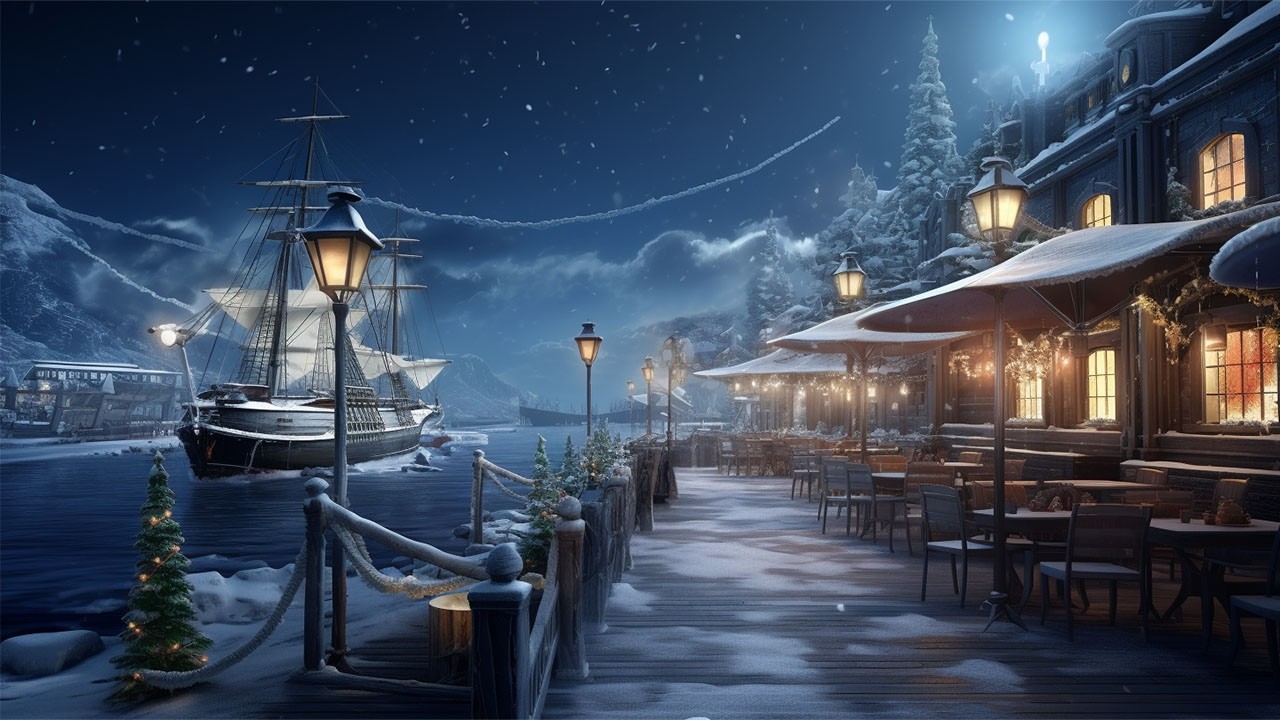 The sounds of the cold blizzard , heavy snowfall at the ferry dock helped lull me into a deep sleep