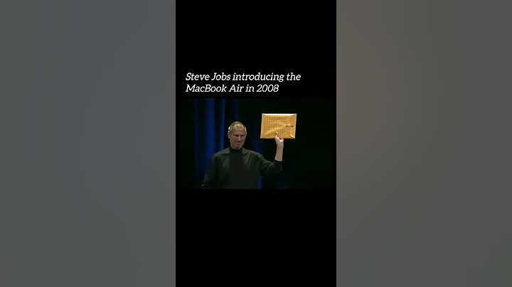 Steve Jobs introducing the MacBook Air in 2008