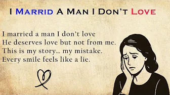 I Married a Man I Don’t Love | Soulful English Story | Learn English with Stories