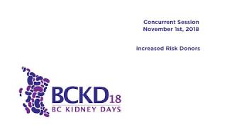 BCKD 2018 - Increased Risk Donors