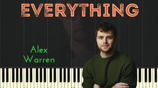 Alex Warren - Everything Piano Tutorial