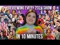 Reviewing Every Show I Saw in 2024 in 10 MINUTES