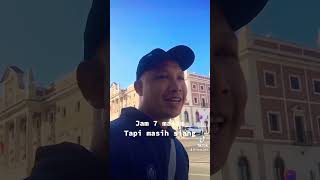 Malam serasa siang, jam 7~9 malam tapi matahari masih tinggi. Inilah bumi belahan utara #cadiz