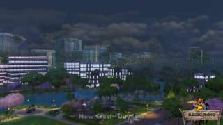 Bakies The Sims 4 Custom Content: Overgrown City Skyline Replacement