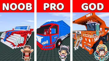 Mini World: Truck Construction Competition，NOOB VS PRO VS GOD