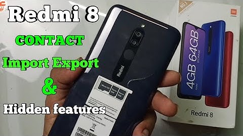 Redmi 8 Top Hidden Features & Contact Import Export|| Hindi ||
