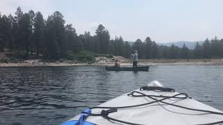 Friends Fishing on Haviland Lake, north of Durango, Colorado