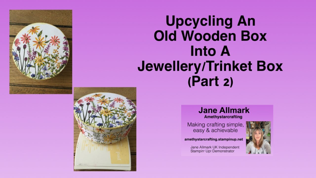 Upcycling project using an old circular box make a pretty jewellery